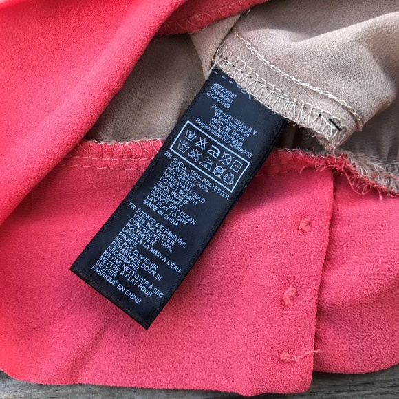 Forever21 Women Top Blouse Shirt Tan Pink Size M/M - Picture 8 of 8